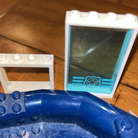 7” Long Blue Lego Police Raft Paddle & Jail Window & Door Replacement Parts - Picture 4 of 4